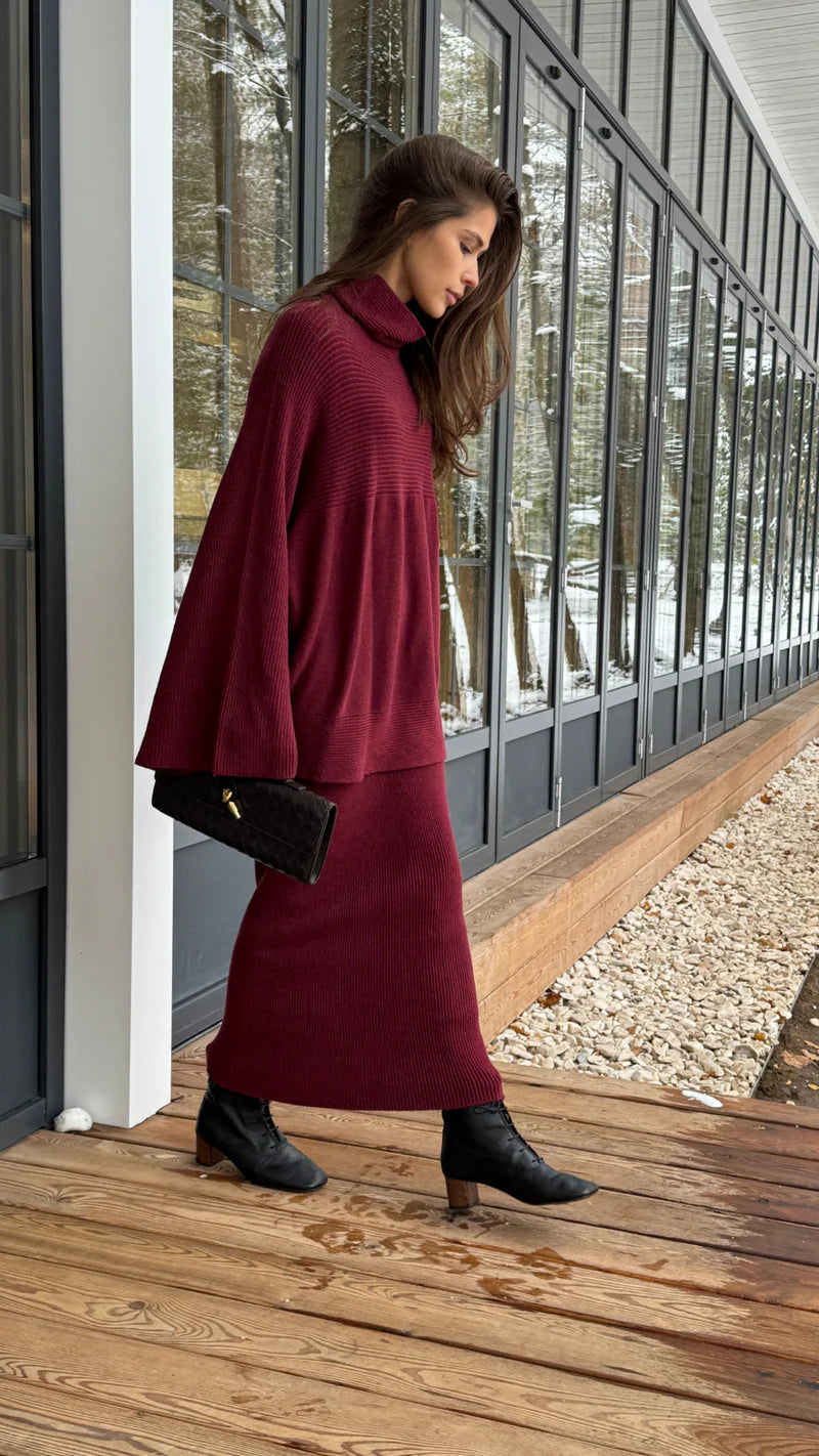 Charli Amelie Sweater Dark Cherry