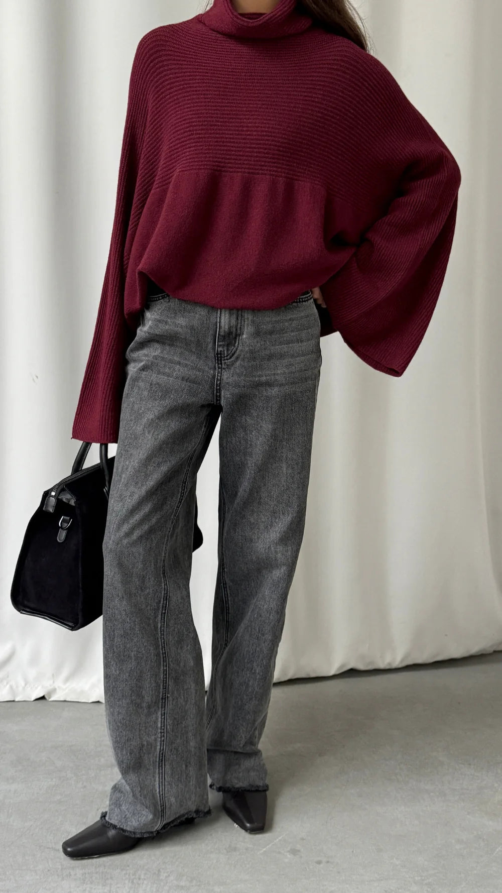 Charli Amelie Sweater Dark Cherry
