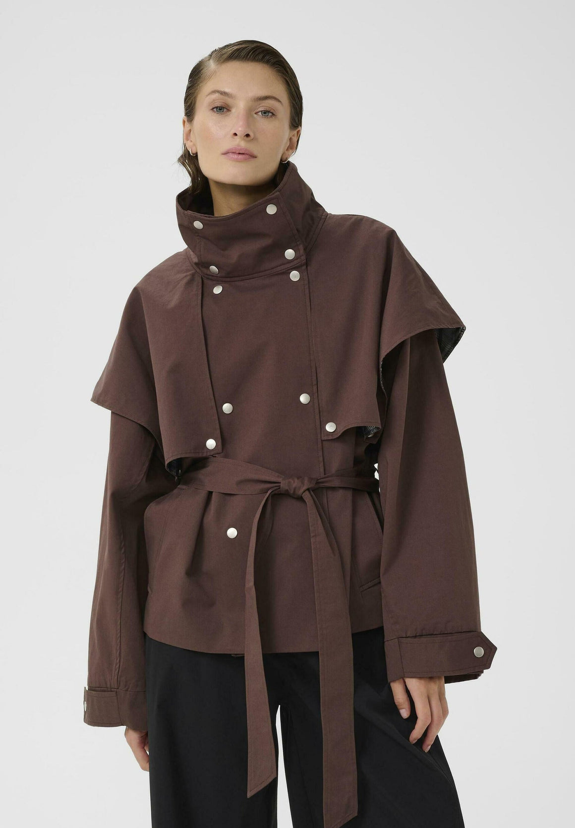 K by S Dana Trench Chocolate