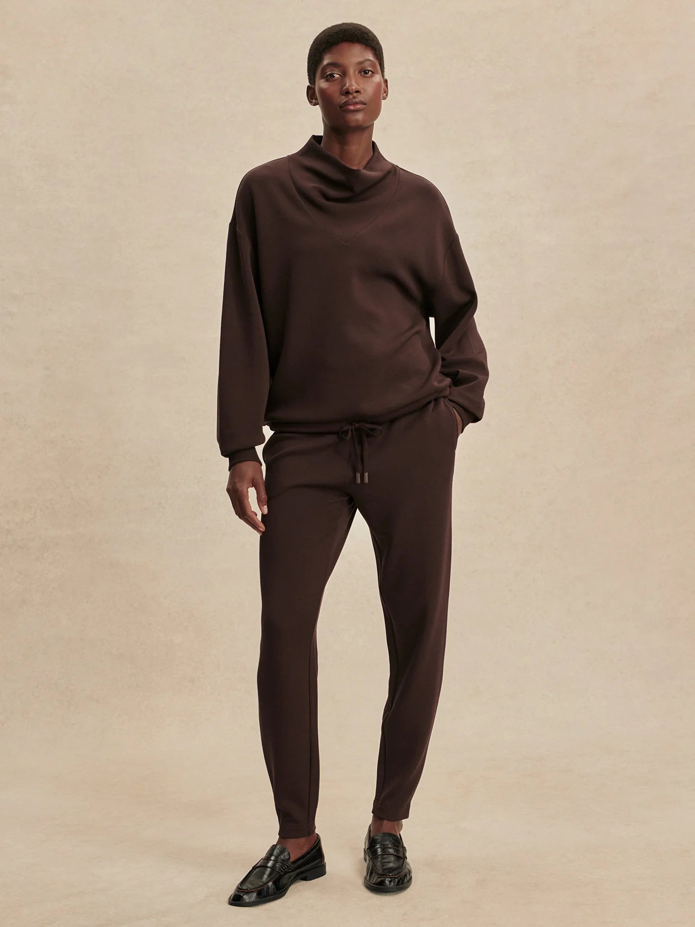 Varley Betsy Sweat Coffee Bean