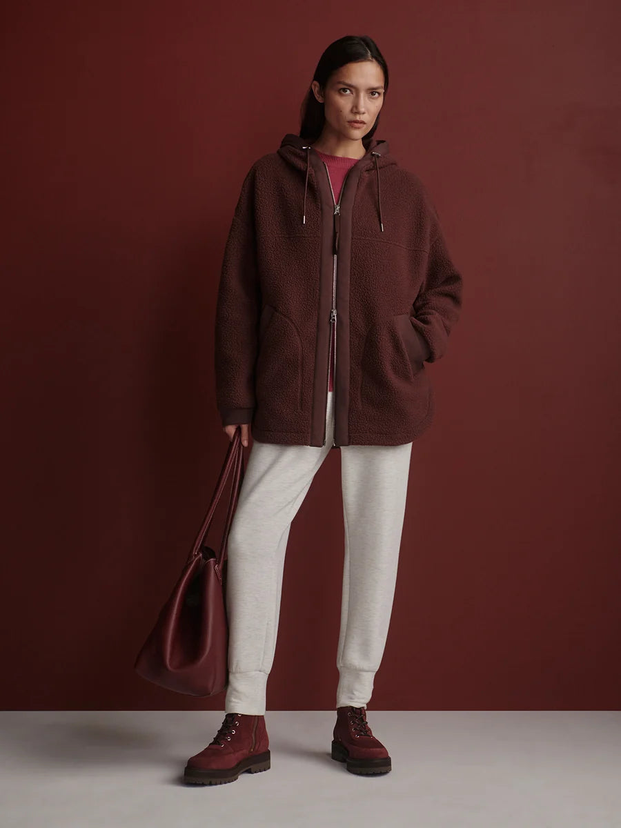 Fey Relaxed Fleece Mahogany