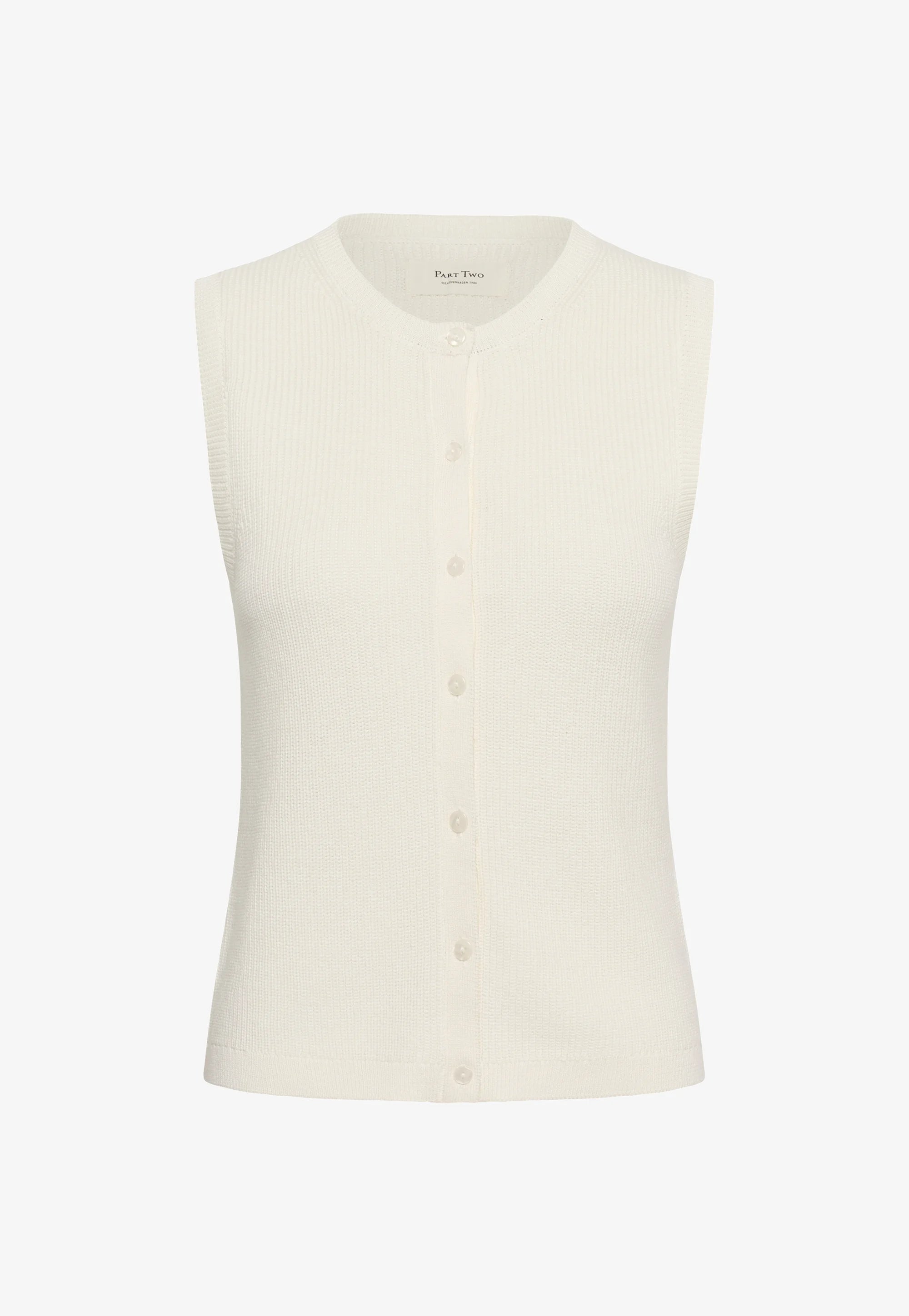 Gemma Knit Waistcoat Whisper White
