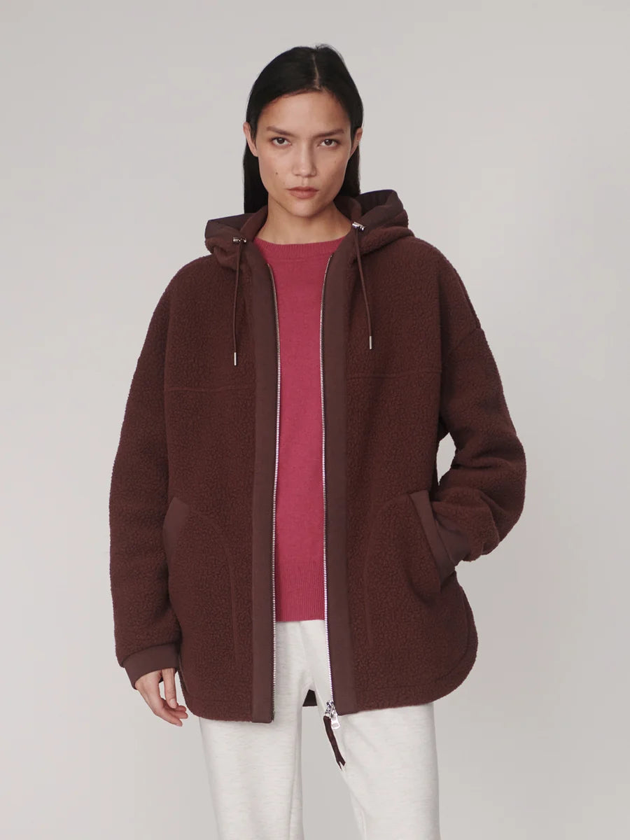 Fey Relaxed Fleece Mahogany