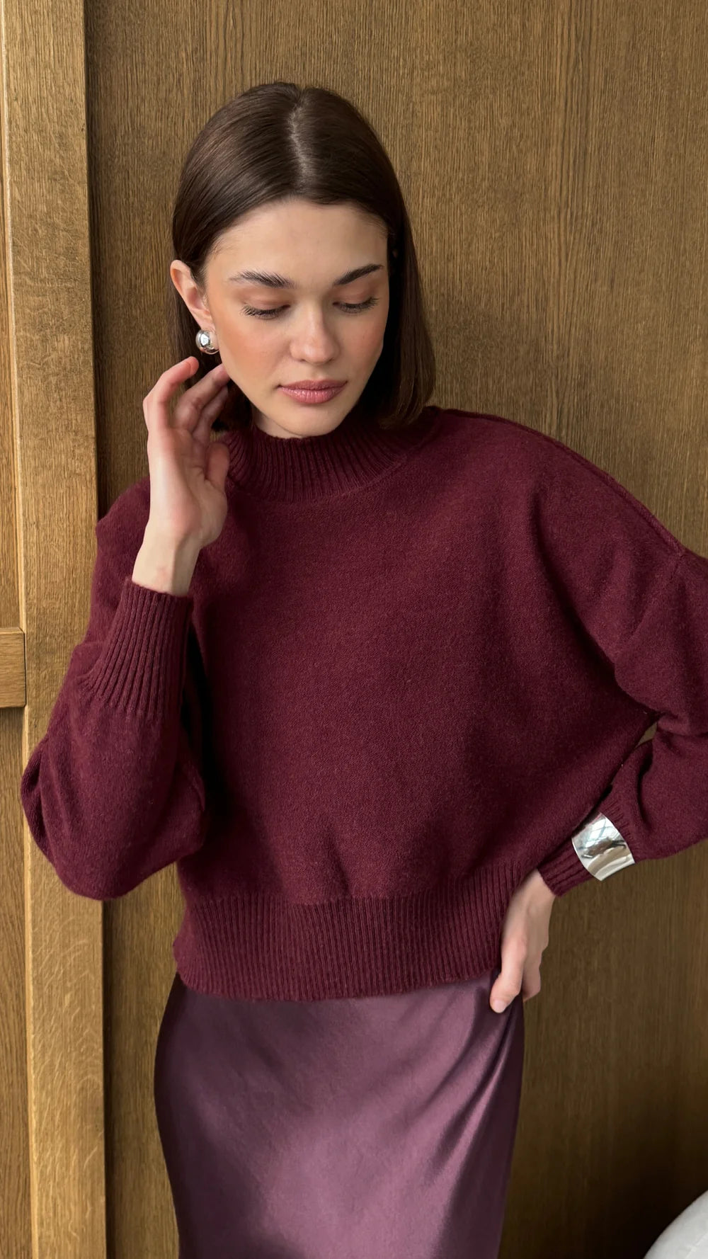 Charli Lottie Sweater Burgundy