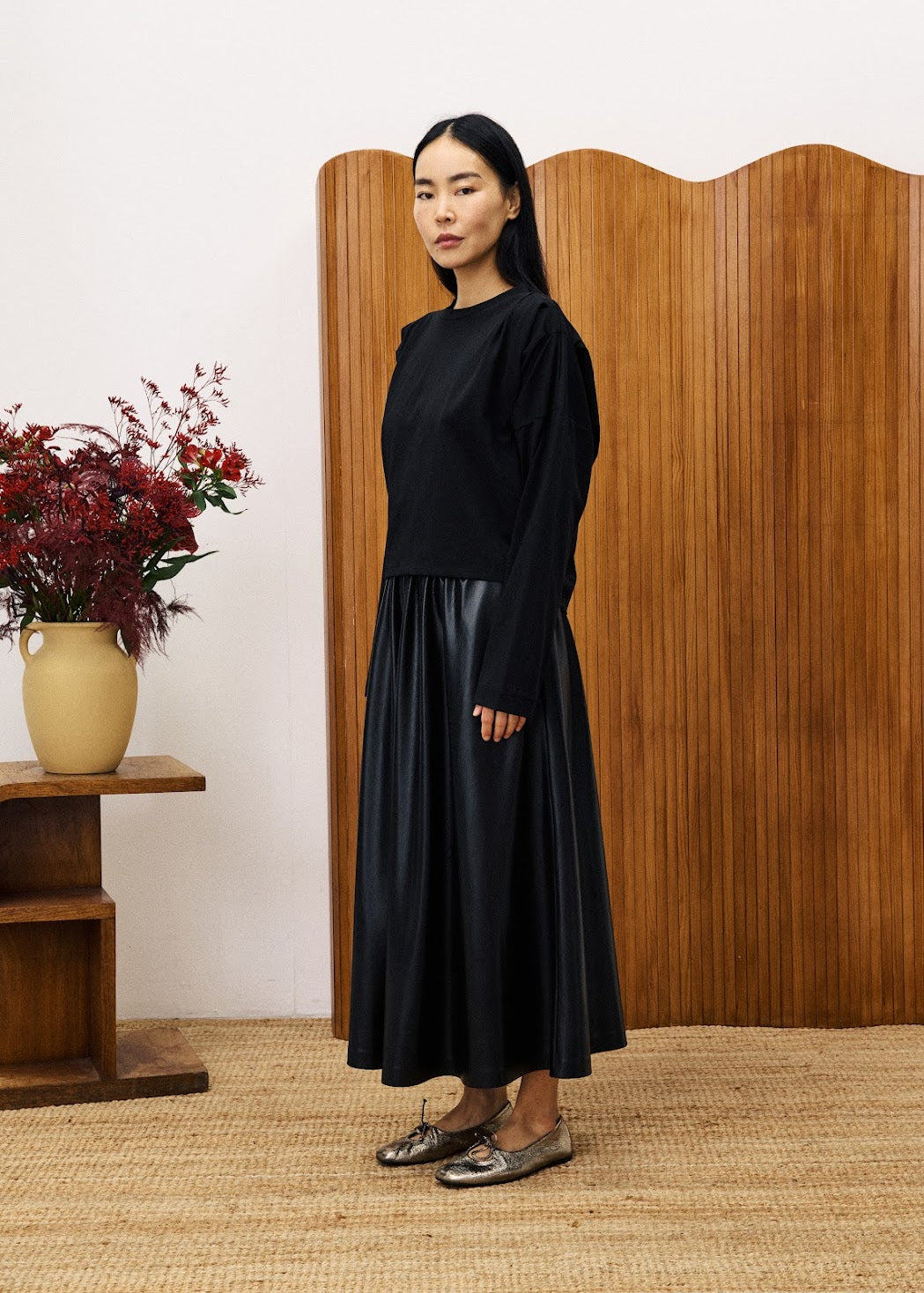 FRNCH Bourdin Leather Skirt