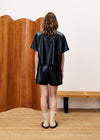 FRNCH Black Leather T-shirt