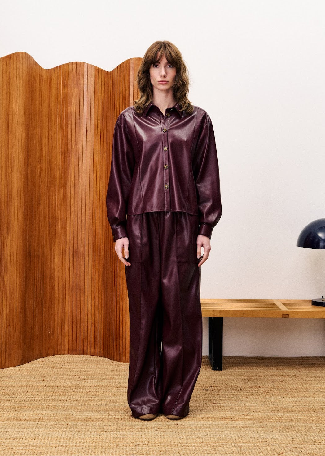 FRNCH Simone Leather Shirt 