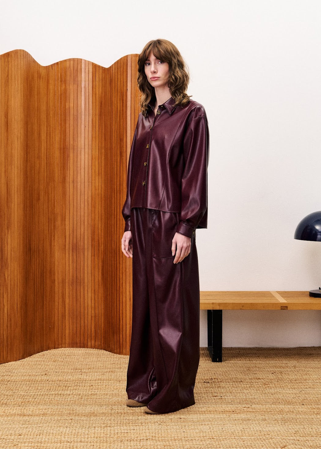 FRNCH Simone Leather Shirt