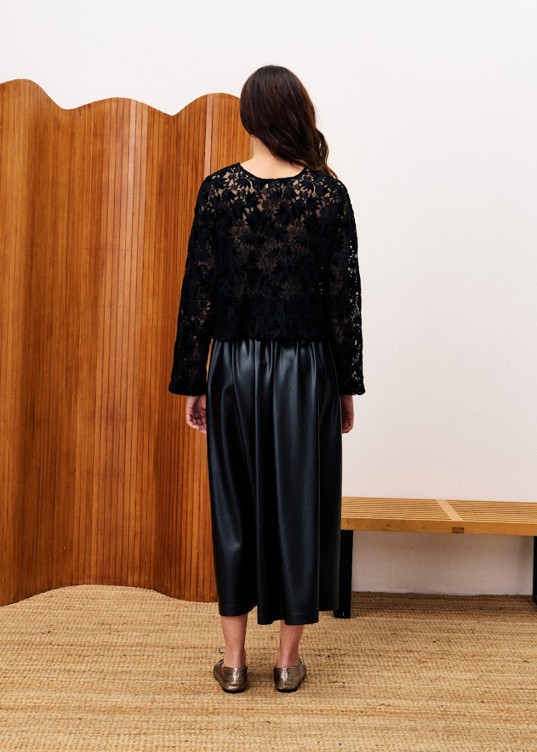 FRNCH Bourdin Leather Skirt