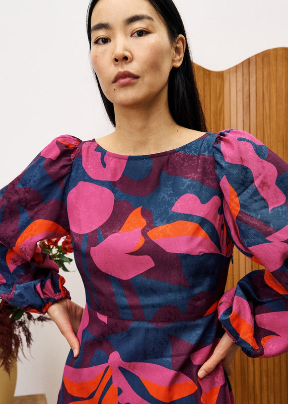FRNCH Dress Geo Flowers 
] 