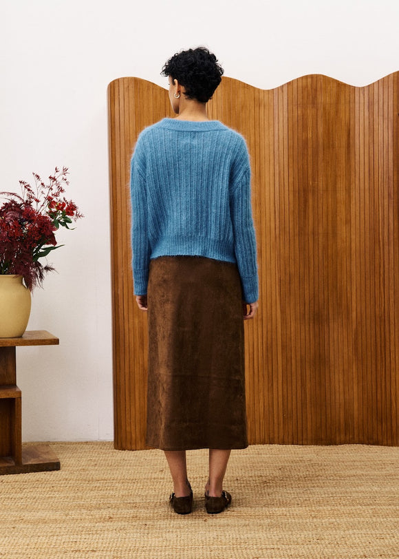 FRNCH Glaieul Suede Skirt 