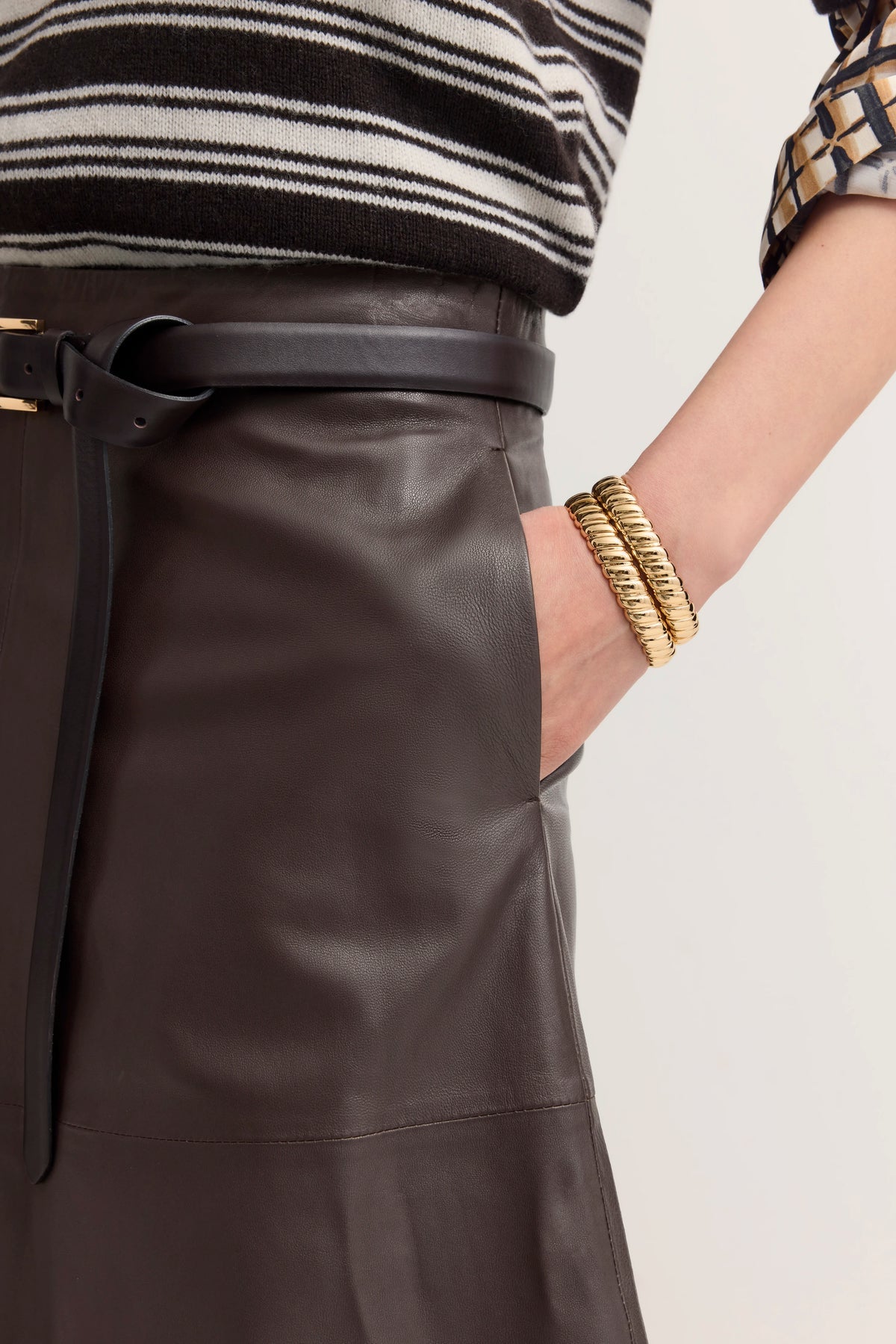 Bugatti Leather Skirt W1488