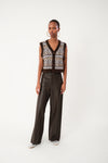 Lollys Laundry Francesca Vest Dark Mokka