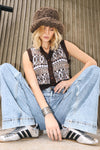Lollys Laundry Francesca Vest Dark Mokka