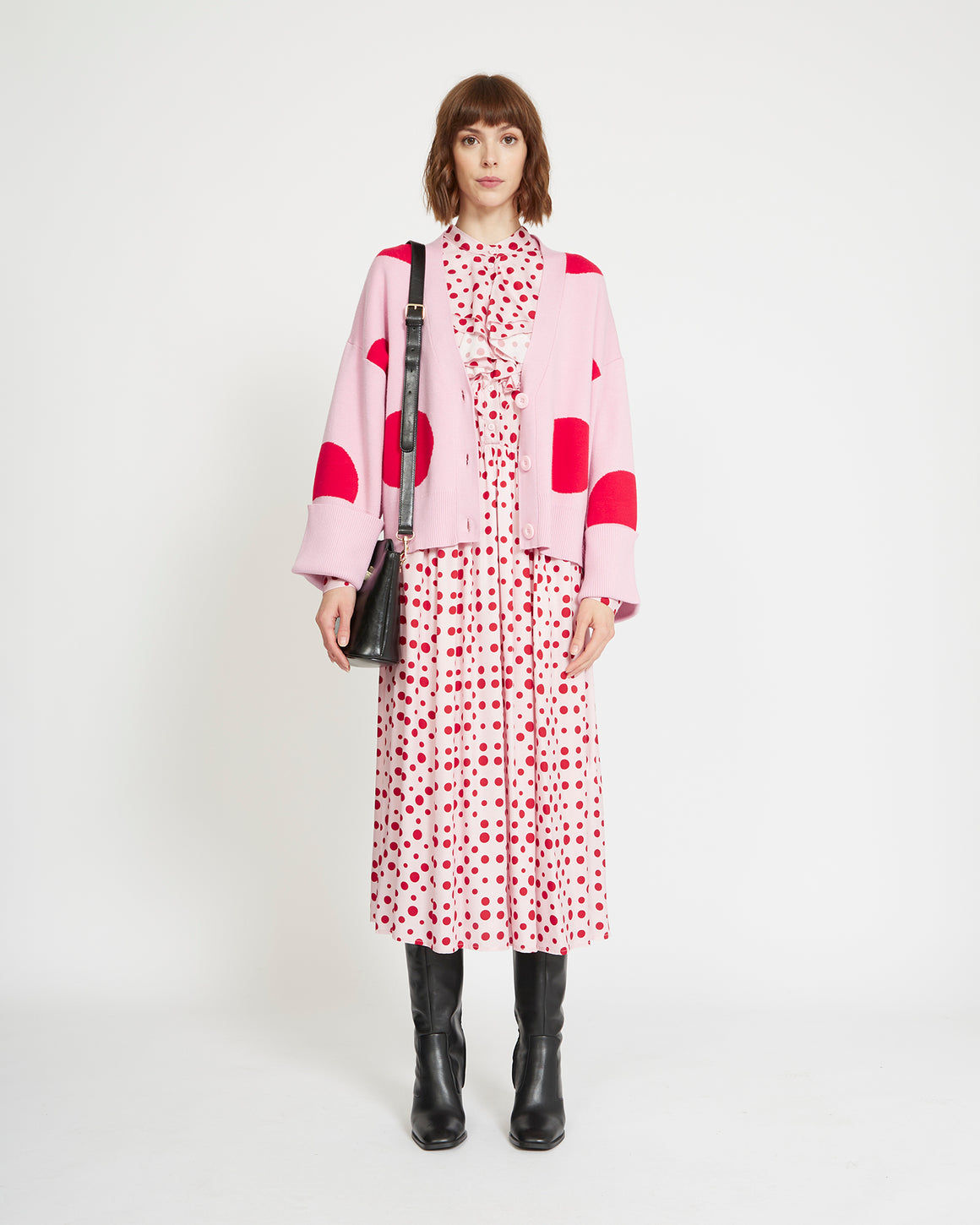 Silvian Heach Pink and Red Polka Dot