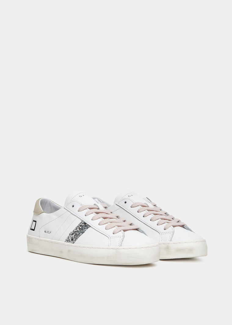 D.A.T.E Hill Low Calf White Beige