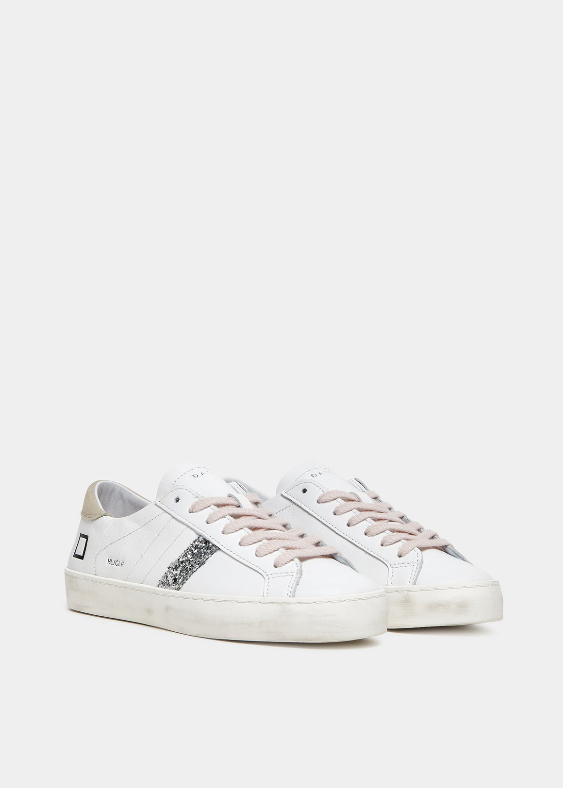 D.A.T.E Hill Low Calf White Beige