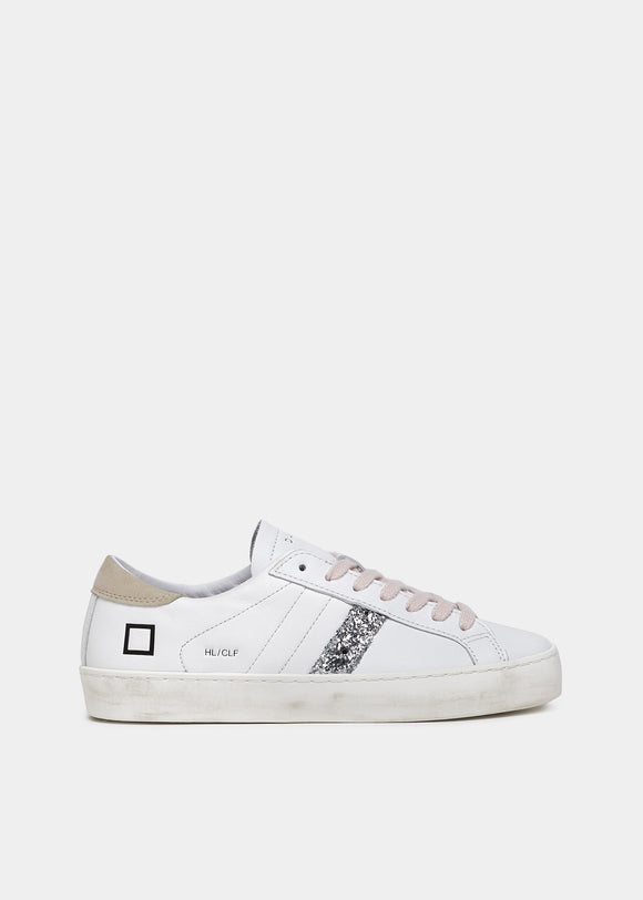 D.A.T.E Hill Low Calf White Beige
