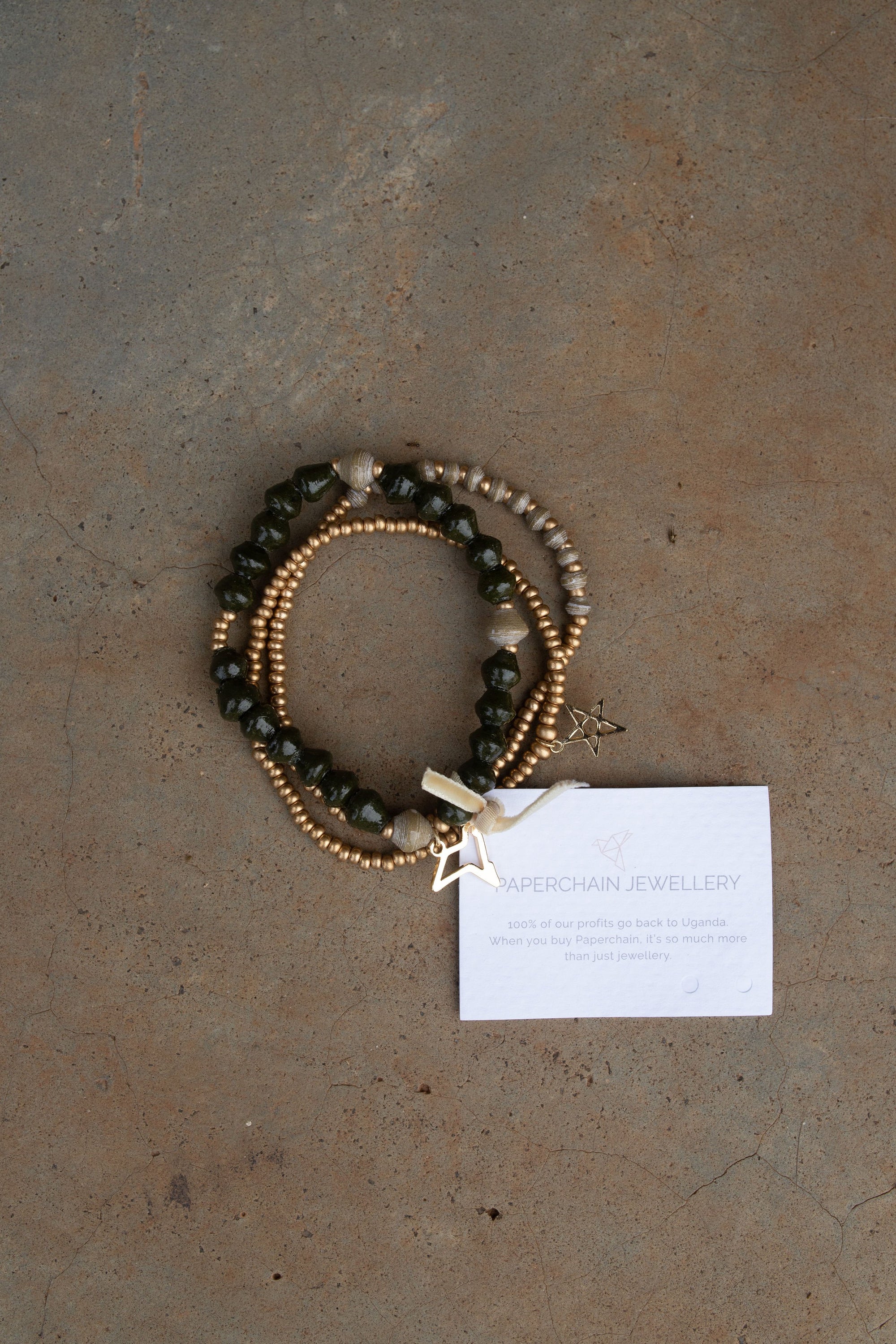 Paperchain Triple Star Bracelet