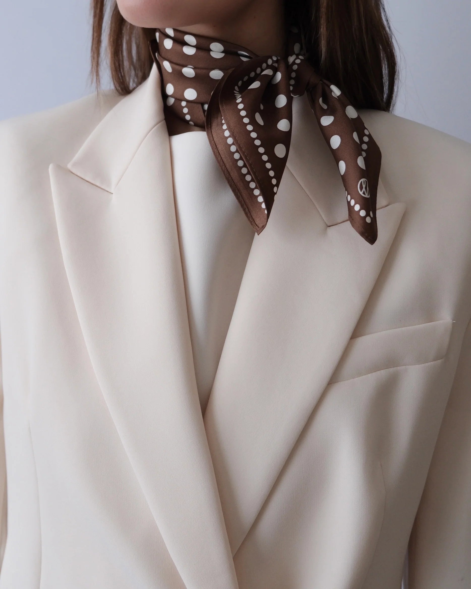 Lescarf Polka Dot Silk Scarf