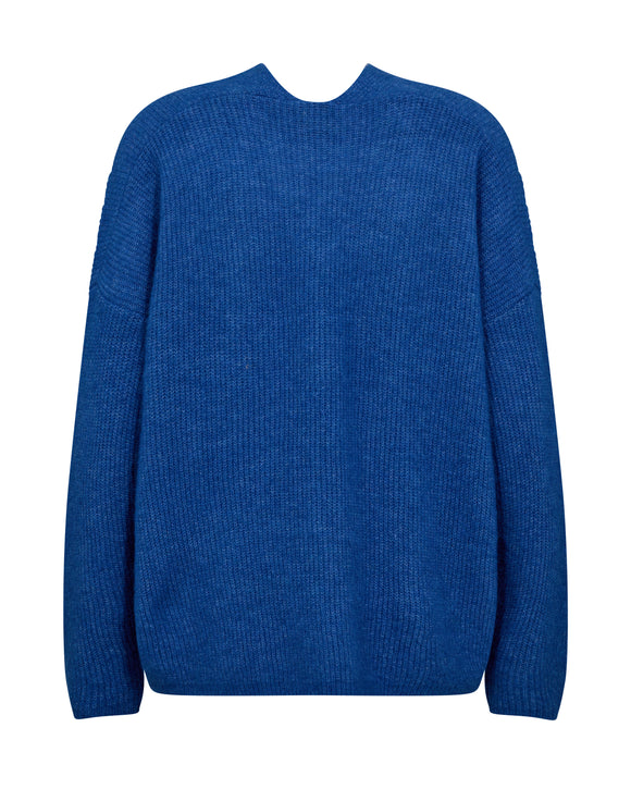Mos Mosh Thora V-neck Knit Blue Lolita 