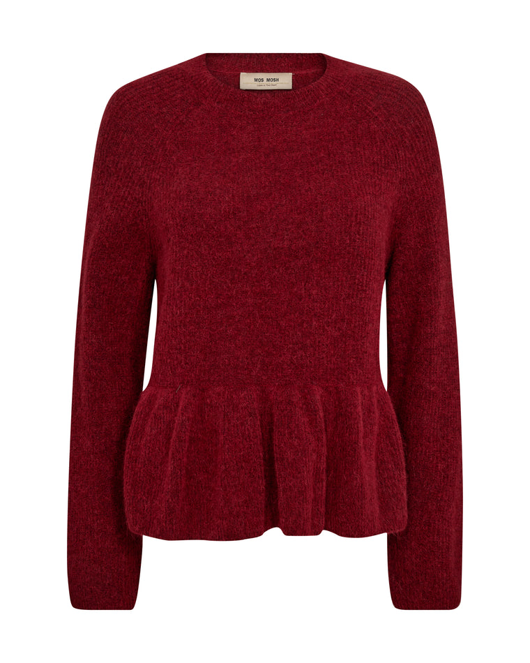 Mos Mosh Thora frill knit red

