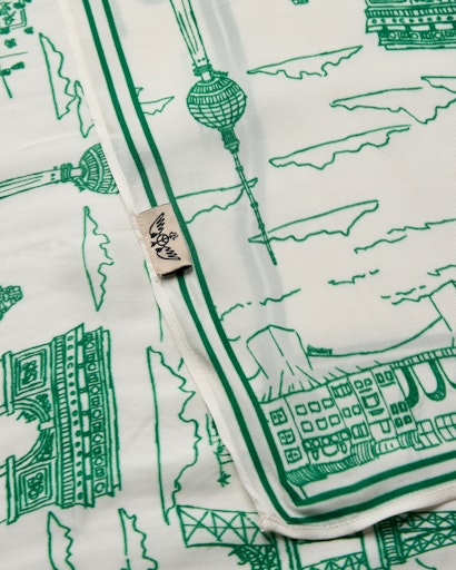 Mos Mosh Tale Scarf Green