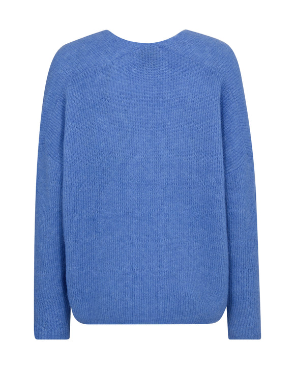 Mos Mosh Thora V-Neck Knit Ultramarine