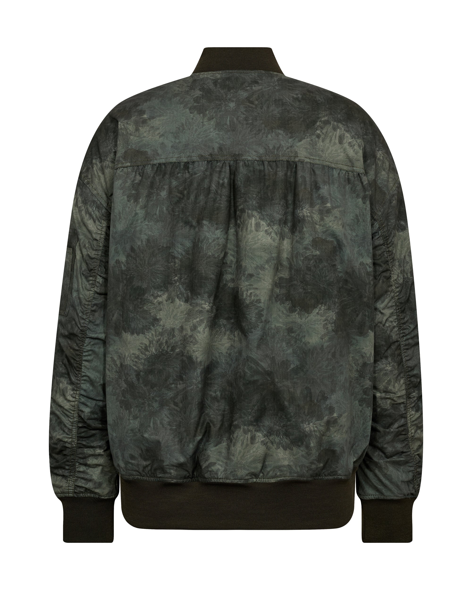 Mos Mosh Ruby Print Bomber Jacket Olive