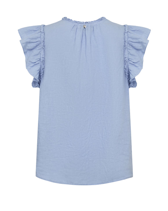 Tea Linen Blouse Blue