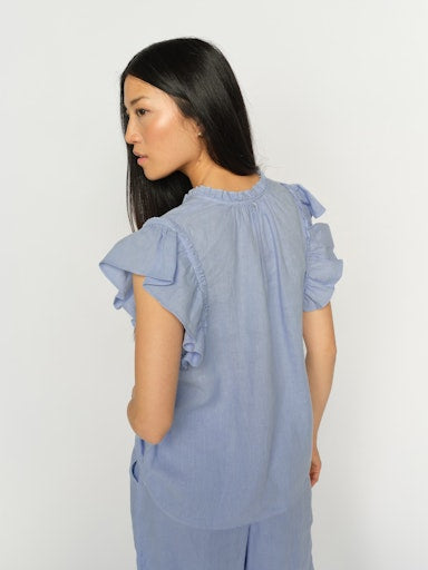 Tea Linen Blouse Blue