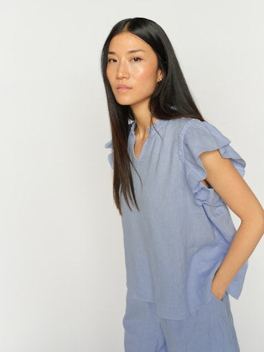 Tea Linen Blouse Blue