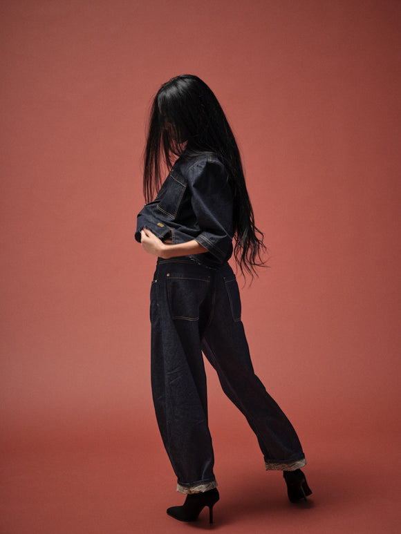 Flor Rinse Jeans Dark Blue Denim