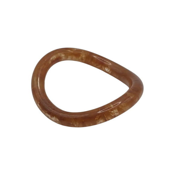 Rust Marble Slim Curved Bracelet