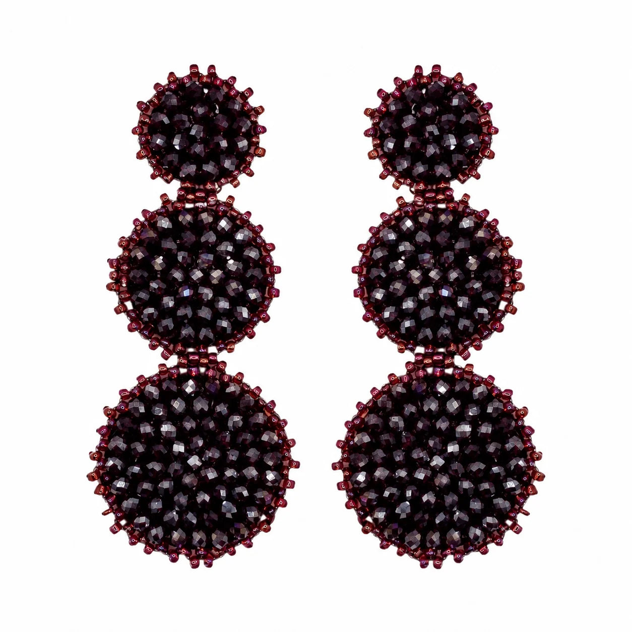 Burgundy Triple Circle Drop