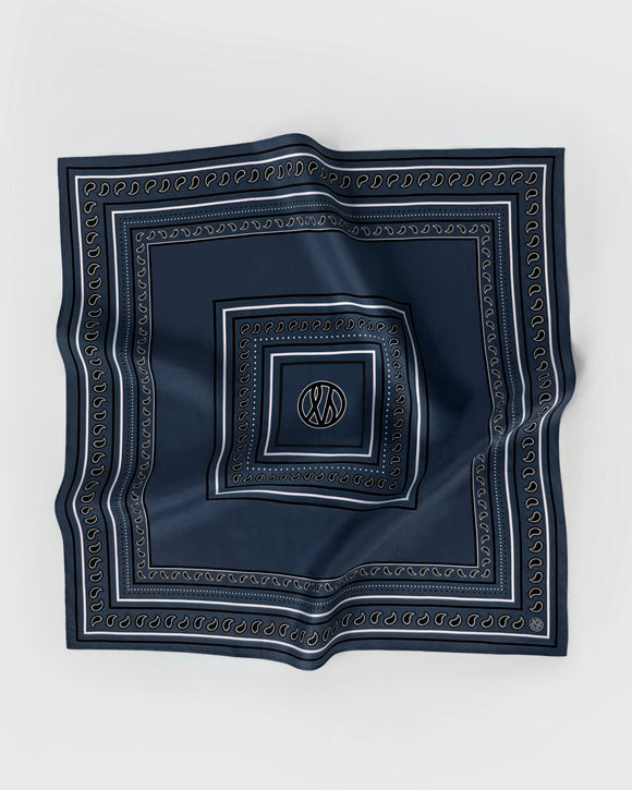 Lescarf Paisley Navy Scarf