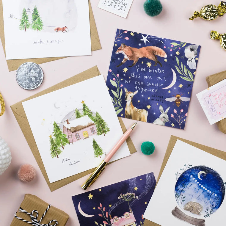 Pickled Pom Pom Winter Magic Greeting Cards - 5 Pack
