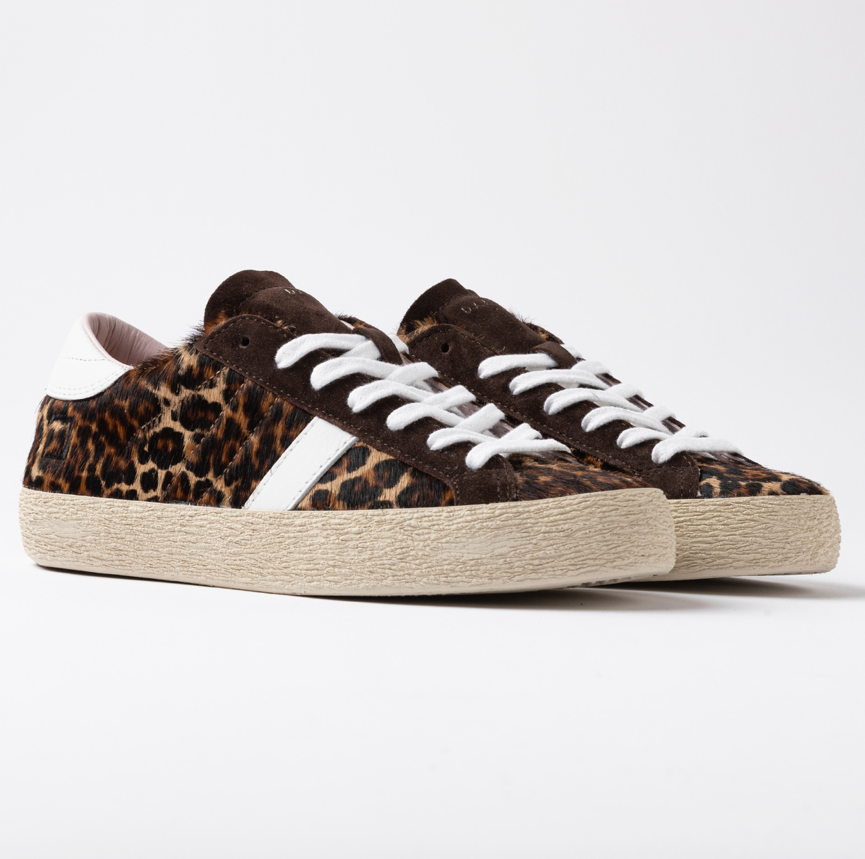 D.A.T.E. Hill Low Leopard Brown Trainers