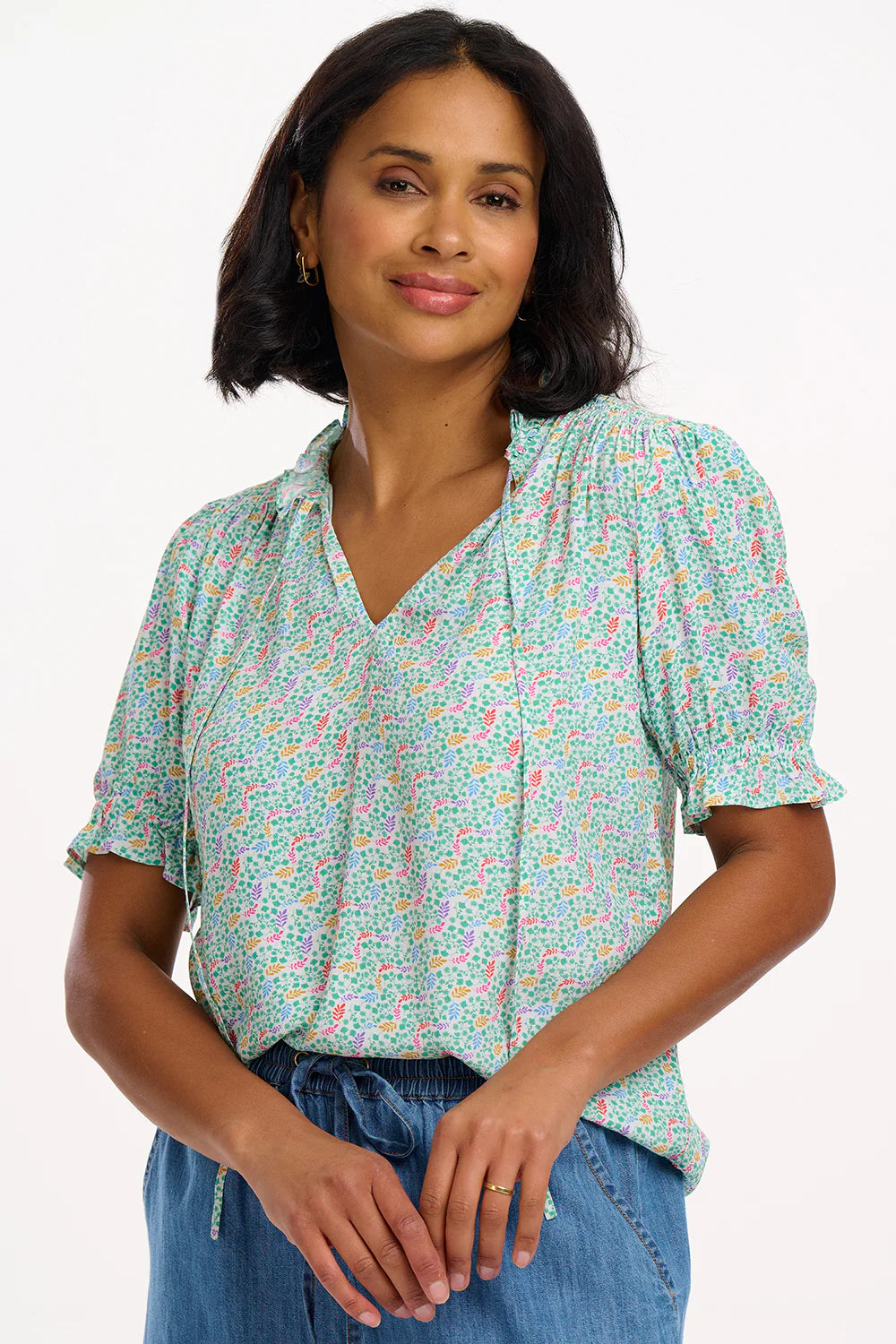 Sugarhill Virginia Shirred Top