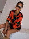 Never Fully Dressed Black Poppy Cardigan
