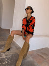 Never Fully Dressed Black Poppy Cardigan
