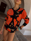 Never Fully Dressed Black Poppy Cardigan