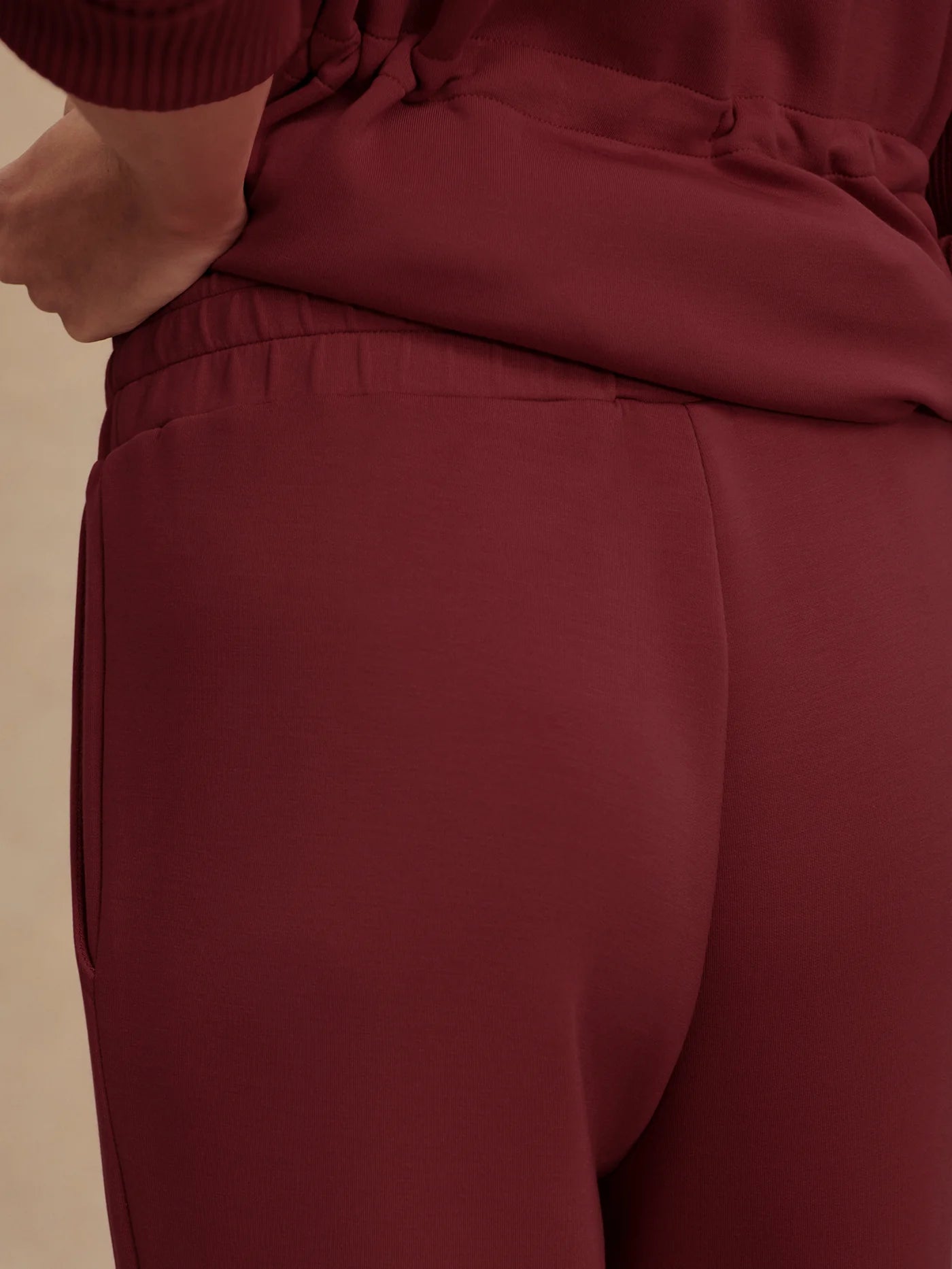 The Wide Leg Pant New Maroon 30"