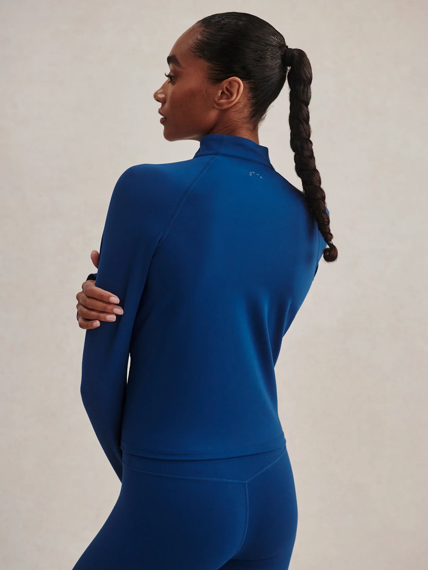 Varley Always Zip Through Sweat Sea Blue