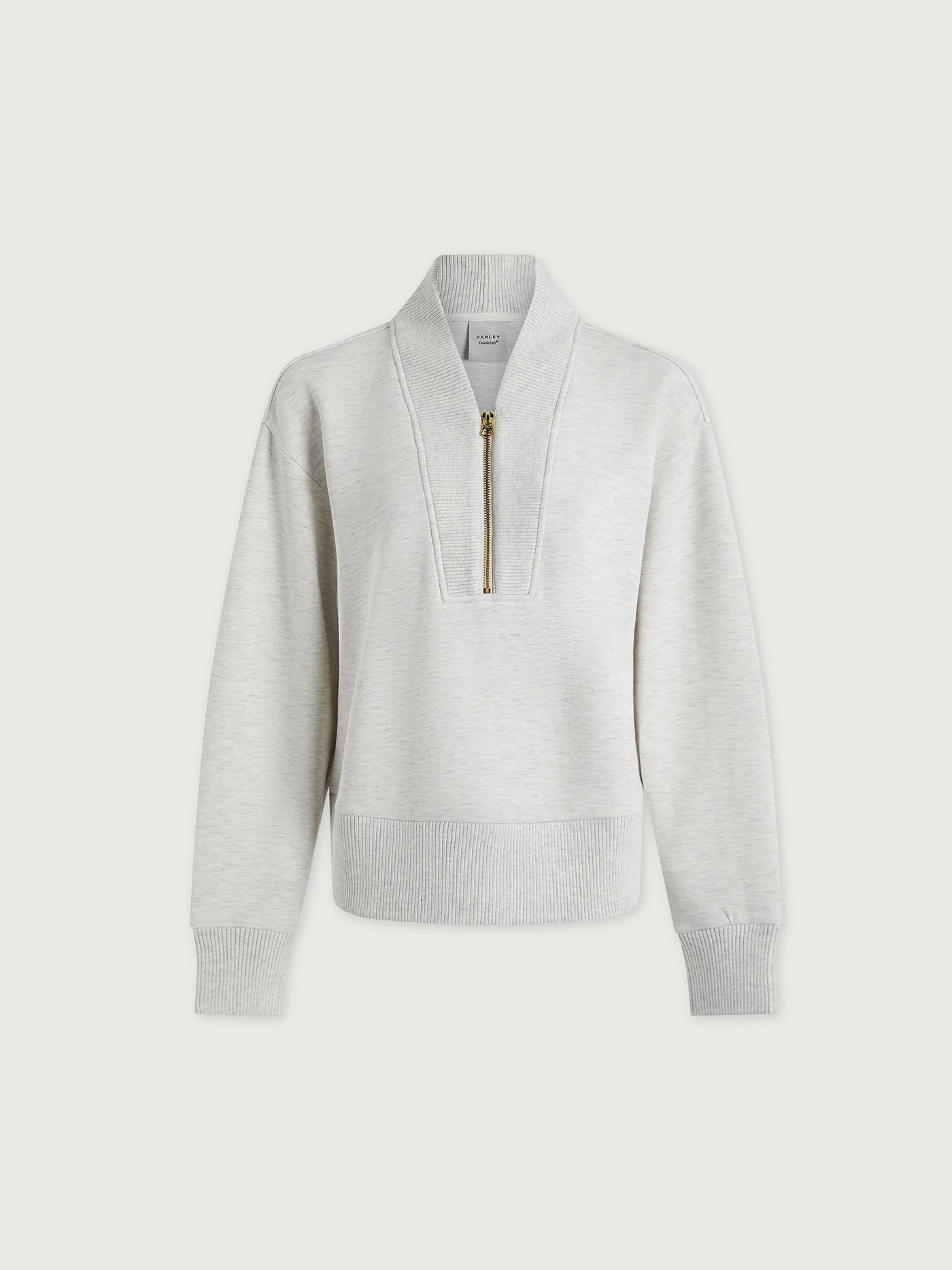 Sally Half Zip Sweat Ivory Marl