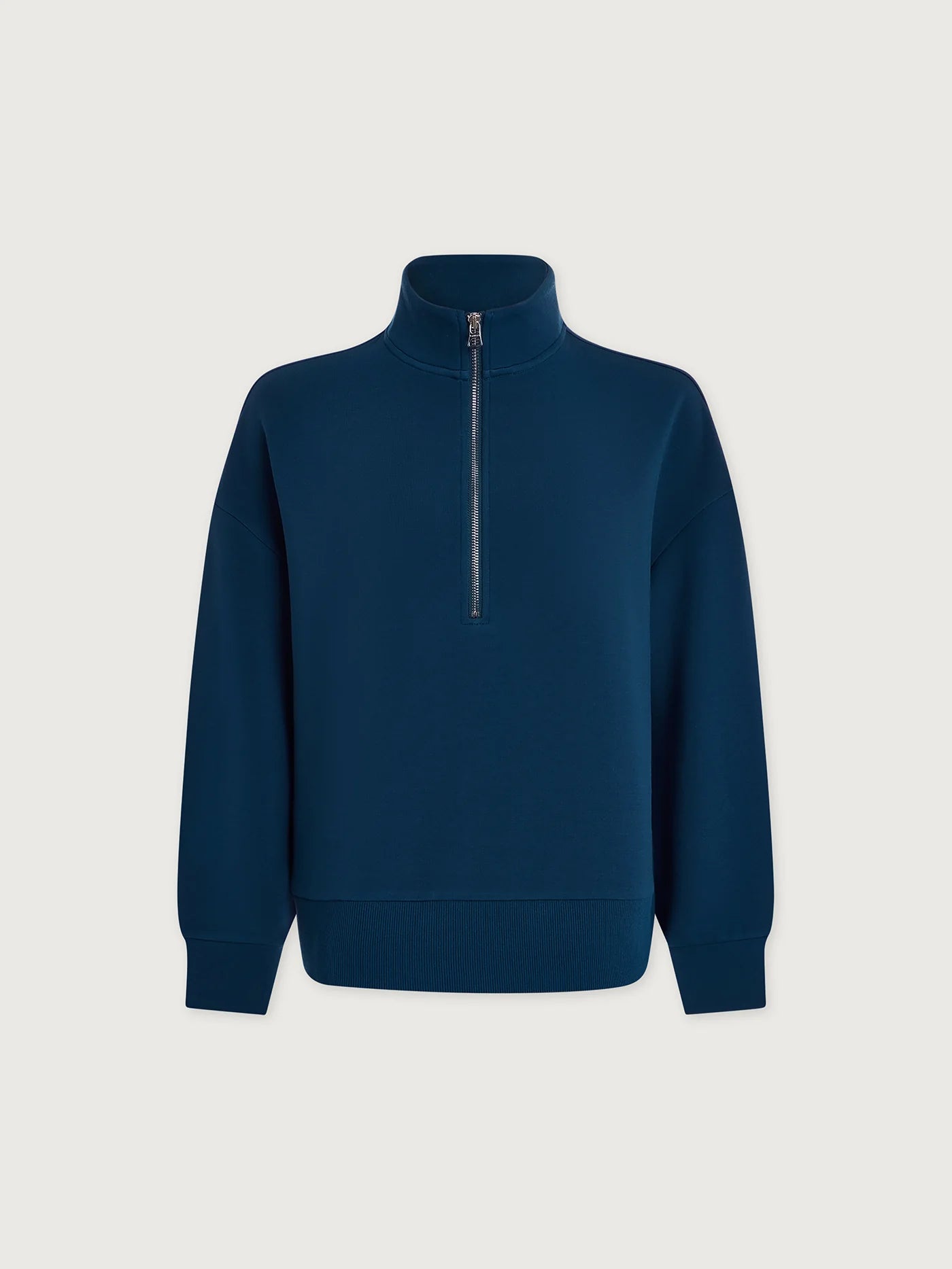 Varley Mavis Mock Neck Sweat Sea Blue