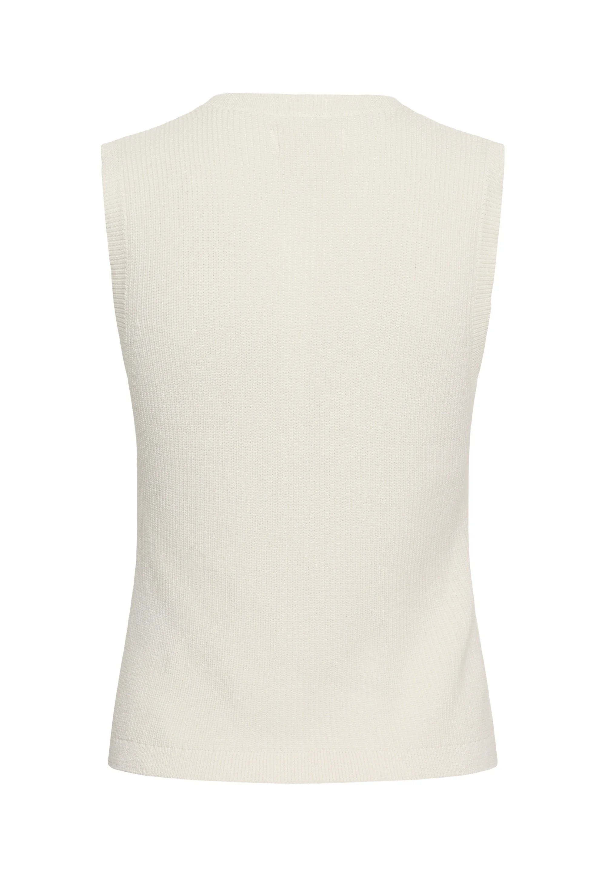 Gemma Knit Waistcoat Whisper White