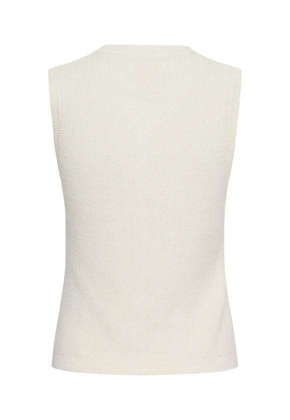 Gemma Knit Waistcoat Whisper White