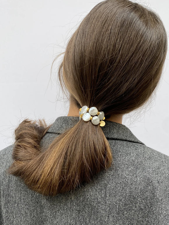 Bischous Mother of Pearl Scrunchie