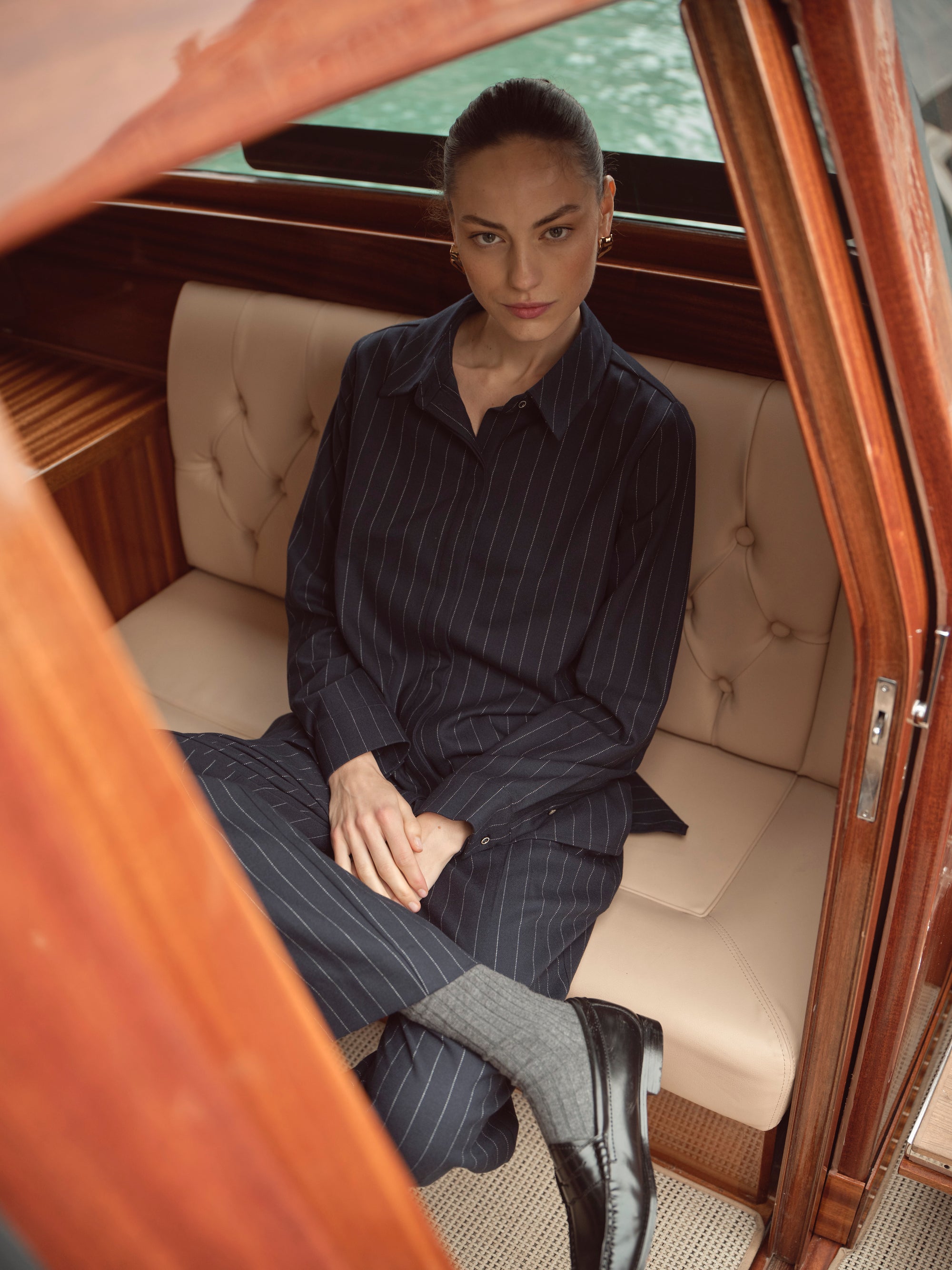 Bugatti Pinstripe Trousers